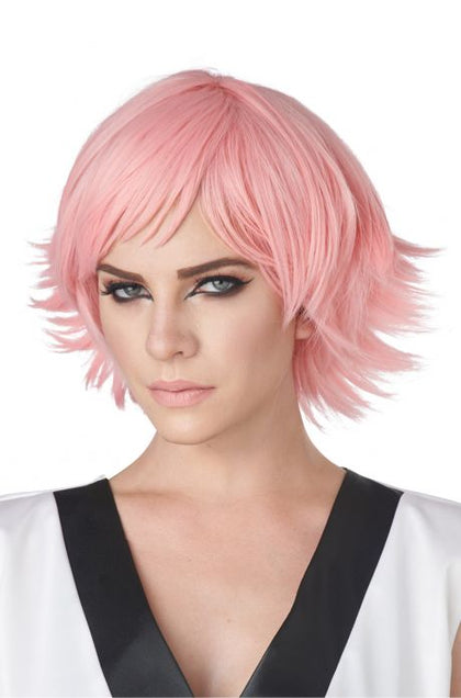 pink anime wig