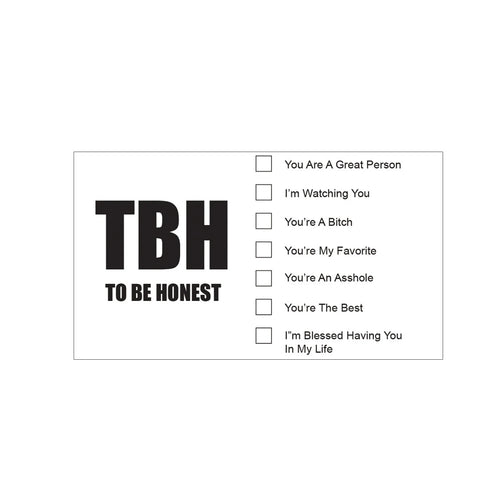 To Be Honest | Funny Business Cards 25ct