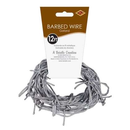 Silver Barbed Wire Garland