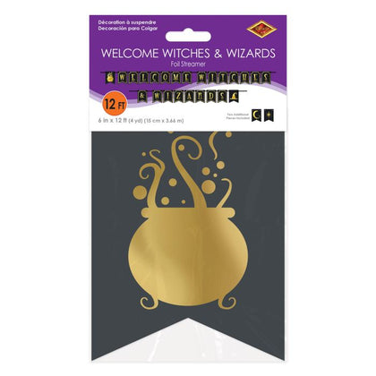 Foil Welcome Witches & Wizards Streamer