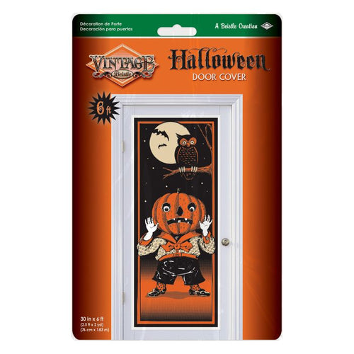 Vintage Halloween Door Cover