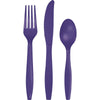 Assorted Plastic Cutlery 24ct | Purple