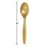 Glittering Gold Plastic Spoons 24ct  | Solids