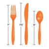 Assorted Plastic Cutlery 24ct | Sunkissed Orange