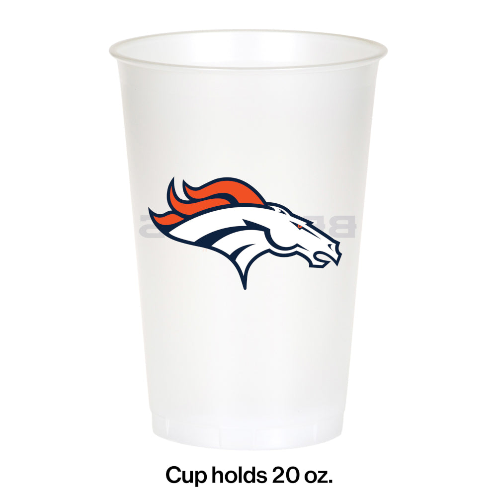 Denver Broncos 20oz Plastic Cups 8ct