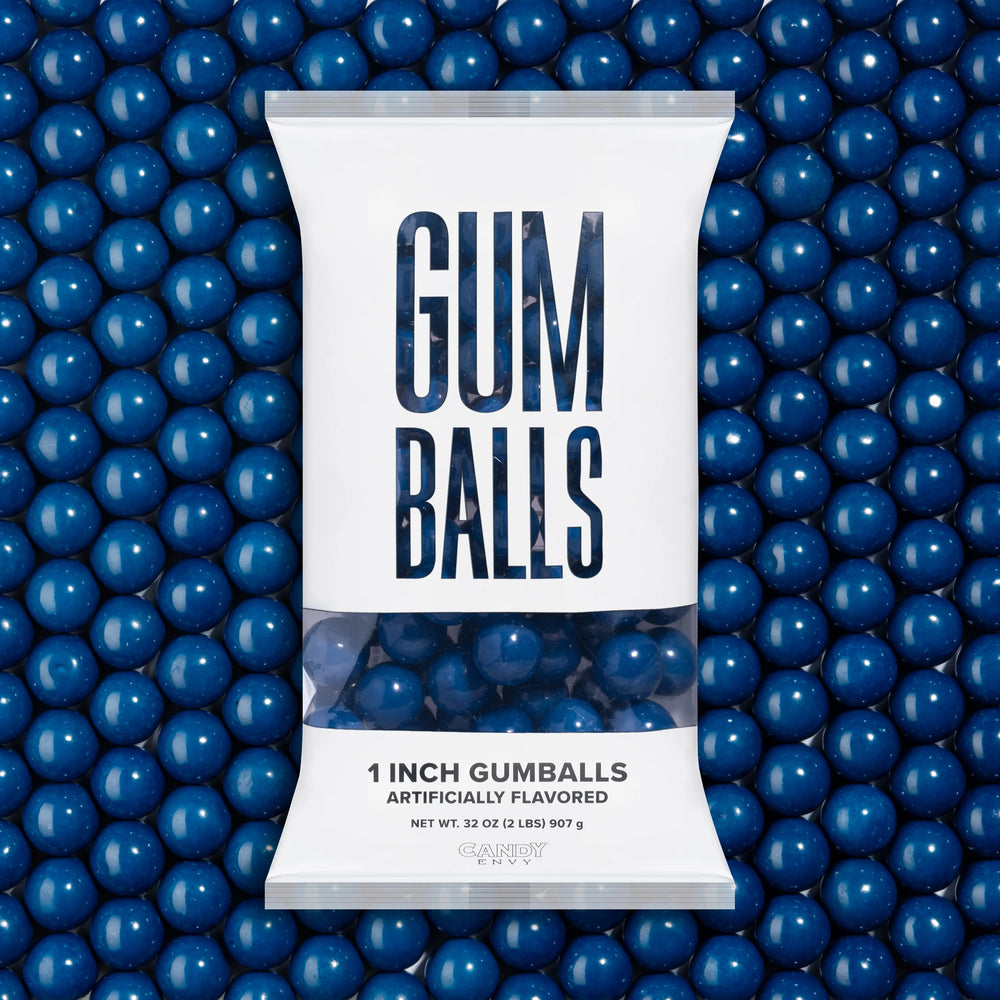 Blue 1 inch Round Gumballs 32oz Bag