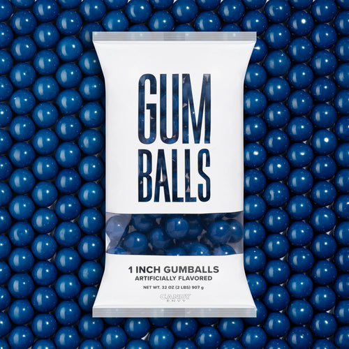 Blue 1 inch Round Gumballs 32oz Bag