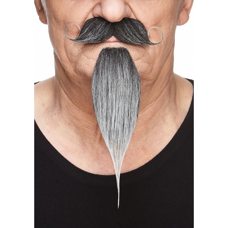 Curled Mustache with Pointed Beard