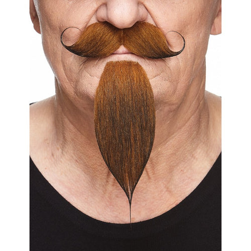 Curled Mustache with Pointed Beard