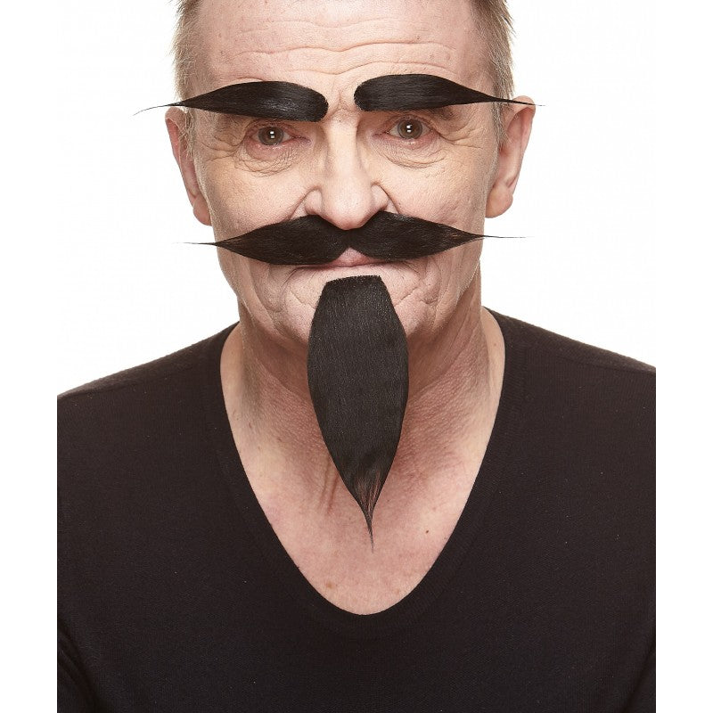 Hairy Russian Fake Mustache Beard and Eyebrows