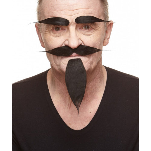 Hairy Russian Fake Mustache Beard and Eyebrows