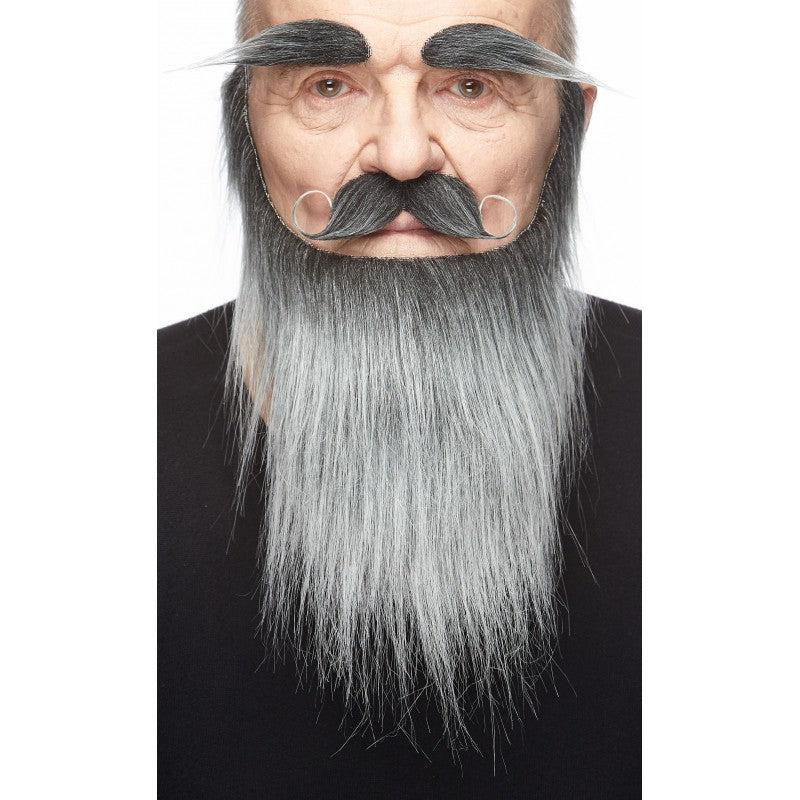 Medieval King Fake Mustache Beard and Eyebrows