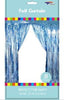 Metallic Fringe Curtain | Light Blue