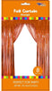 Metallic Fringe Curtain | Orange