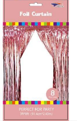 Metallic Fringe Curtain | Rose Gold