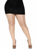 Plus Size Opaque Sheer To Waist Tights With Cotton Crotch