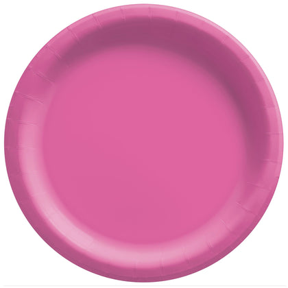 Bright Pink 10in Paper Dinner Plates 20ct | Solids