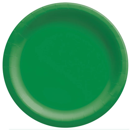 Festive Green Paper 10in Dinner Plates 20ct | Solids