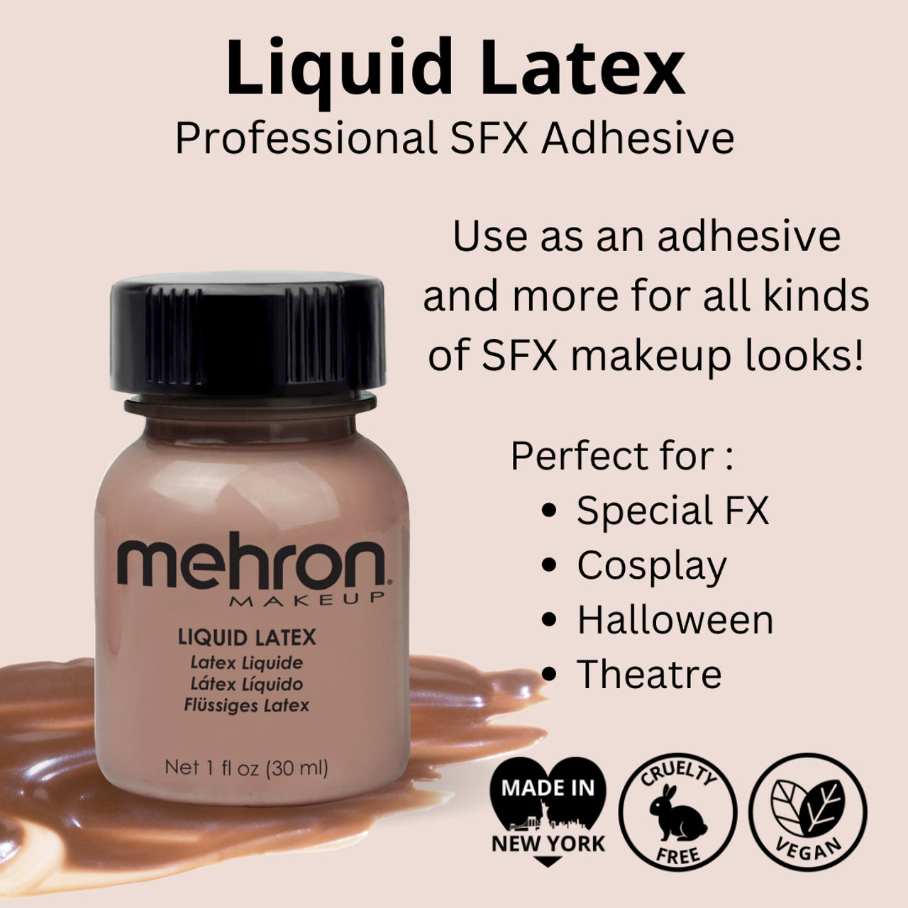 Dark Flesh Liquid Latex | Mehron