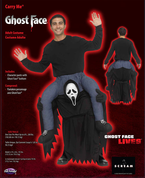Carry Me® Ghost Face® - Adult Costume