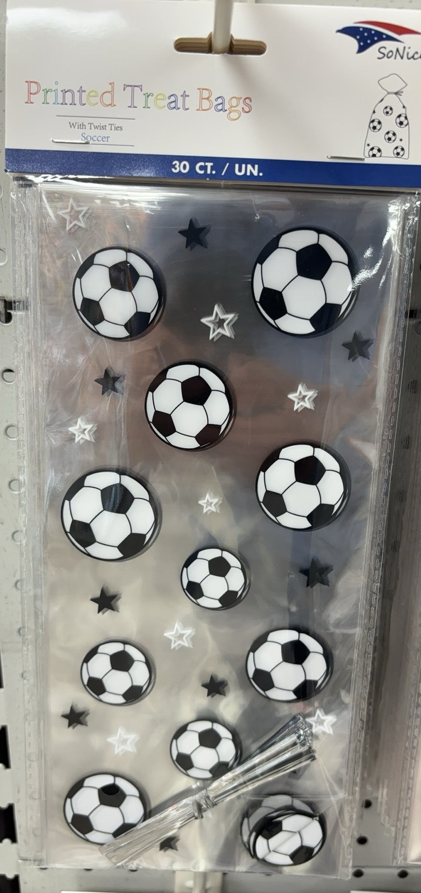 Themed Cellophane Bags  30ct | Soccer