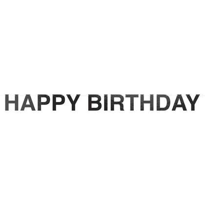Black Happy Birthday Letter Banner