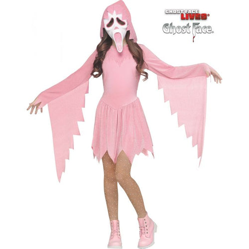 Pastel Pink Sparkle Ghost Face® - Child