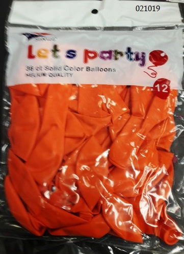 12″ Latex Balloons 36pcs/bag | Orange