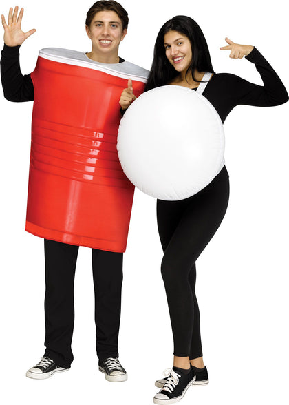 Beer Pong Couple - 2 Costumes in 1 Bag! - Adult