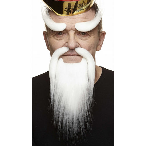 Long Beard and Mustache with Long Eyebrows