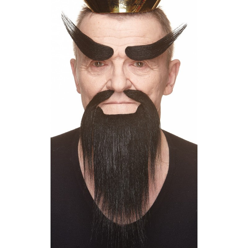 Long Beard and Mustache with Long Eyebrows