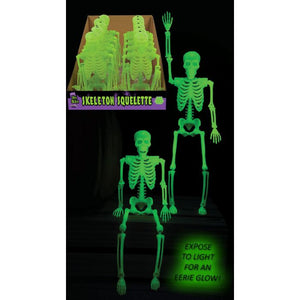 14" Glow in the Dark Posable Skeleton