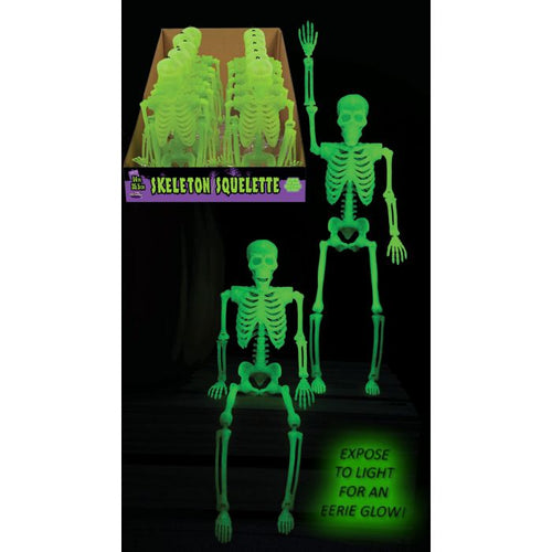 14" Glow in the Dark Posable Skeleton