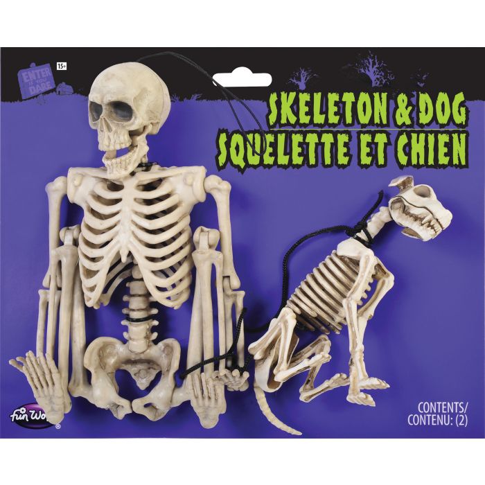 14" Skeleton Walker and Pet