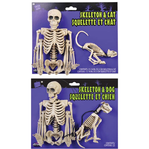 14" Skeleton Walker and Pet