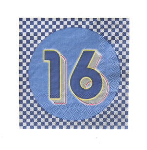 16th Birthday Beverage Napkins 16ct | Milestone Birthday