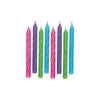 Large Glitter Spiral Candles - Brights
