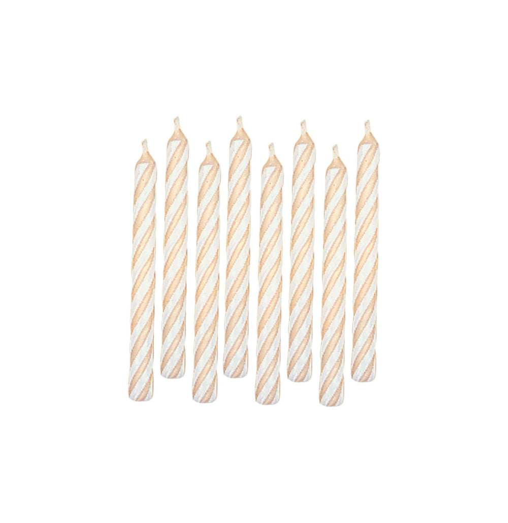 White Spiral Birthday Candles 24ct  | Candles
