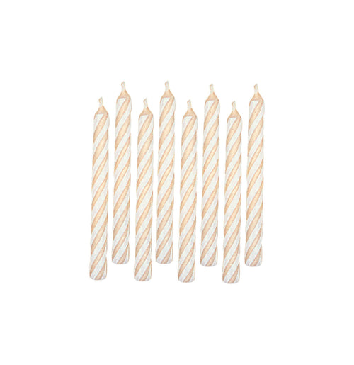 White Spiral Birthday Candles 24ct  | Candles