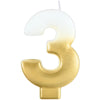 White/Gold Ombre Candle No. 3