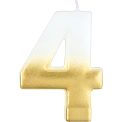 White/Gold Ombre Candle No. 4