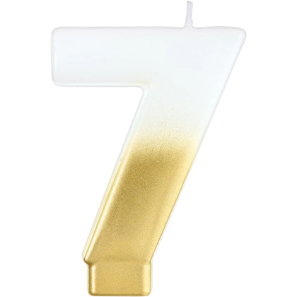 White/Gold Ombre Candle No. 7