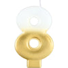 White/Gold Ombre Candle No. 8