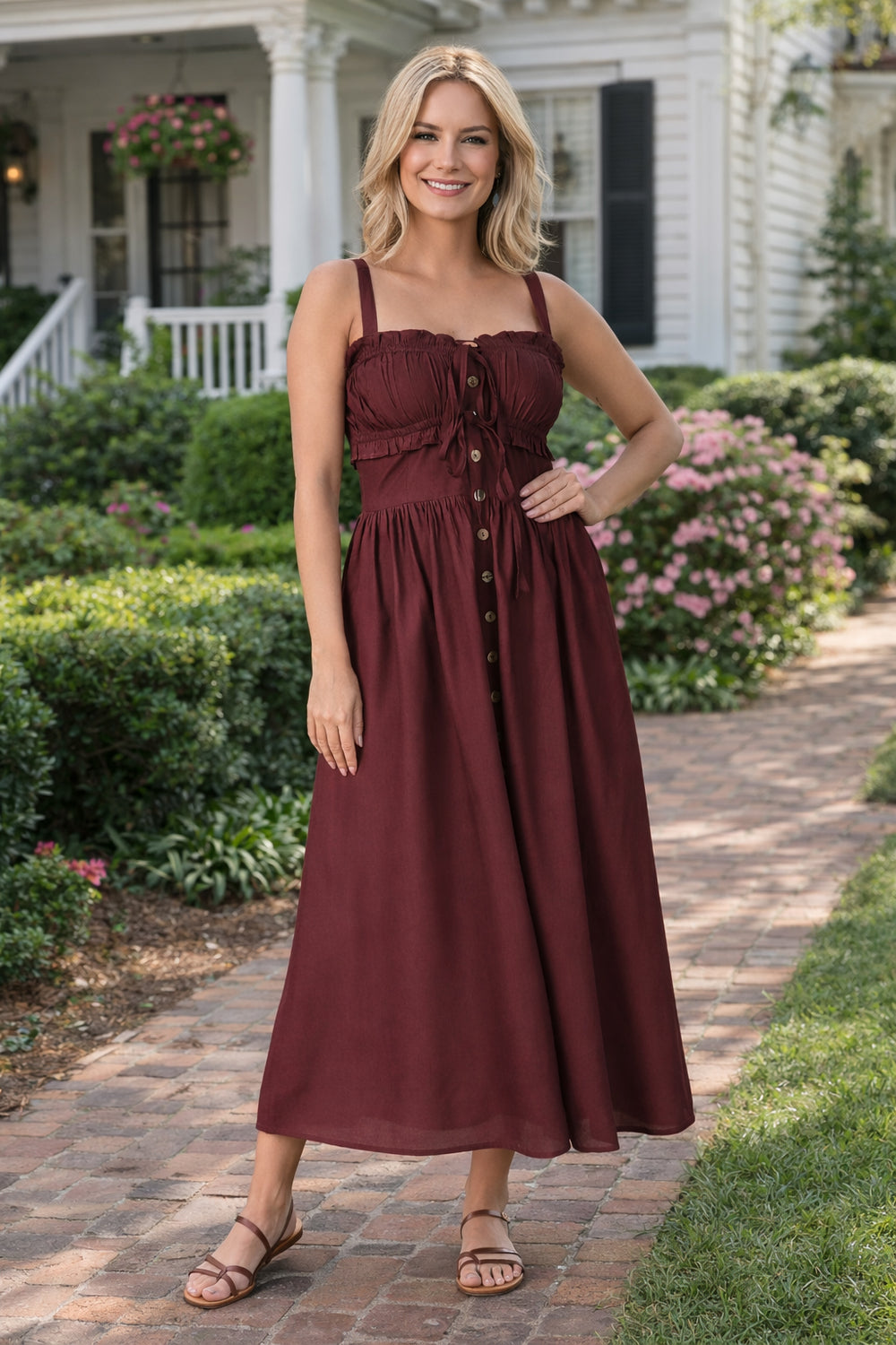 Seraphina Cottagecore Dress | Aubergine
