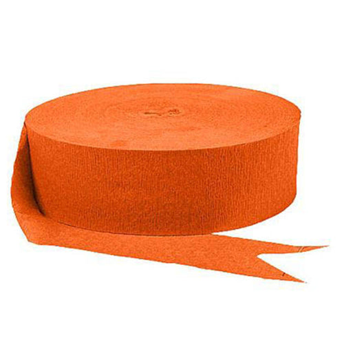 Jumbo Roll Paper Crepe Streamer | Orange