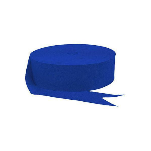 Jumbo Roll Paper Crepe Streamer | Bright Royal Blue