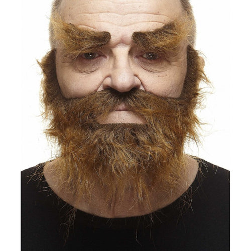 Trapper Fake Mustache Beard and Eyebrows