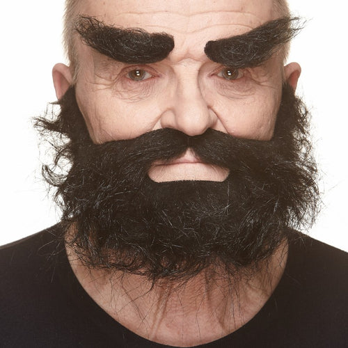 Trapper Fake Mustache Beard and Eyebrows