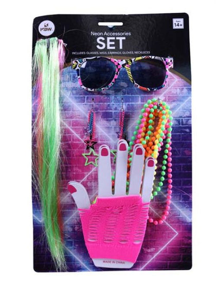 80's Kit: Glasses, Wigs, Earrings, Gloves, Necklaces