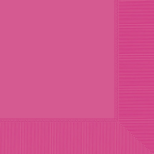 Bright Pink Beverage Napkins 40ct | Solids